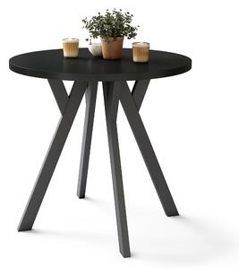 Mazzoni ALMO 80 Negru Mat/picioare negre - MASĂ ROTUNDĂ CU PICIOARE Y LOFT/INDUSTRIAL PENTRU BUCĂTĂRIE LIVING SAU SUFRAGERIE