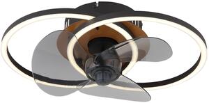 Globo Lighting Karen lampă de tavan 1x24 W negru-maro 03661