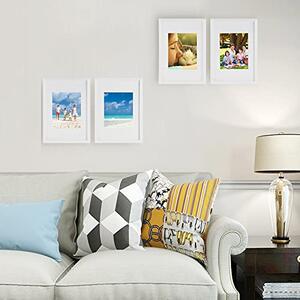 Set 3 rame foto, Songmics, Alb, 33x45.2x1.8 cm