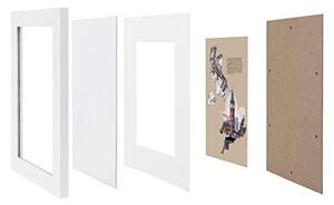 Set 3 rame foto, Songmics, Alb, 33x45.2x1.8 cm