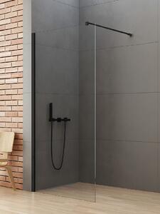New Trendy New Soleo Black perete cabină de duș walk-in 60 cm negru mat/sticla transparentă K-0766-WP