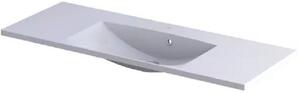 Oristo Uni lavoar 120x46.5 cm dreptunghiular mobilier alb luciu UME-AM-120-92-C-BO