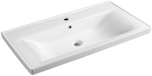 Aqualine Sava lavoar 90x46 cm dreptunghiular clasică-mobilier alb luciu 2090