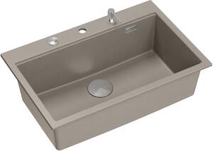 Quadron Marc chiuveta graniteq 76x50 cm gri/grafit/onix-bej HQM7650U4_BS