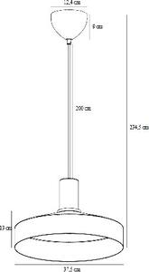 Nordlux Elvas cork lampă suspendată 1x60 W verde 2512033023