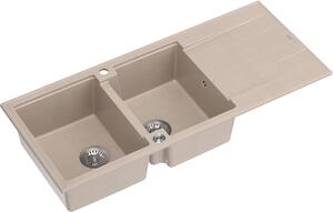Quadron Evan chiuveta graniteq 116x50 cm bej HQE11650U2_BS_P2O