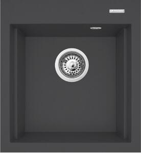 Pyramis Siros chiuvetă din granit 47x51.5 cm negru 070084501