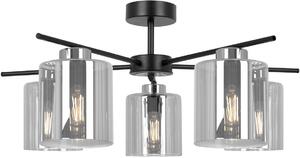 Kaja Luna lampă de tavan 5x15 W negru-argint-grafit K-5527