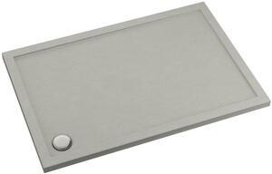 Schedpol Caspar New Cement Stone cădiță de duș dreptunghiulară cu sifon 100x80 cm ciment 3.2336/CT/ST