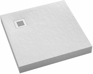 Schedpol New Horizons White Stone cădiță de duș pătrată 100x100 cm alb 3.3302/B/ST-M2