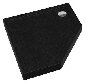 Schedline Cameron Black Stone cădiță de duș pentagonală 90x90 cm negru 3ST.C1PK-9090/C/ST