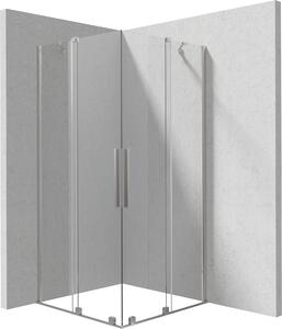 Deante Kerria Plus cabină de duș 90x90 cm pătrat periat/sticlă transparentă KPNFP09P09