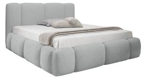 Pat Baltimore 211Dublu, Gri deschis, 160x200, Tapiterie, Somiera patSomiera pat, 19x23x10cm