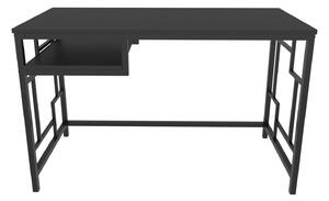 Birou Kennesaw, negru/gri antracit, PAL, 120x60x75 cm