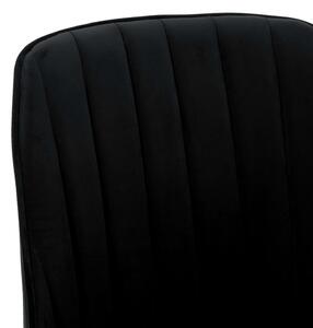 Scaune de masă pivotante, 4 buc., negru, catifea