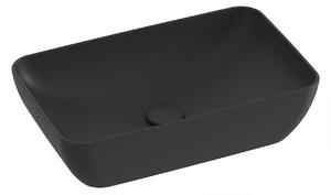 Ravak Uni Slim lavoar 50x31 cm dreptunghiular de blat negru mat XJX0D150000