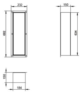 Balneo Wall-Box Brush compartiment perie wc alb B0401070505-02