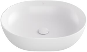 Besco Moya lavoar 48.5x35 cm ovale de blat alb luciu UNC-49-MOB