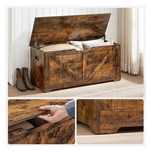 Cufar de depozitare, Vasagle, 100 x 40 x 46 cm, LSB060T01, Maro Rustic