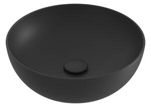 Ravak Uni Slim lavoar 40x40 cm rotund de blat negru mat XJX0D140000