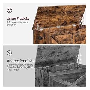 Cufar de depozitare, Vasagle, 100 x 40 x 46 cm, LSB060T01, Maro Rustic
