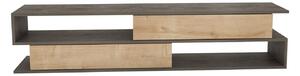 Comoda TV Cortez, wenge/stejar, PAL, 160x35x39 cm