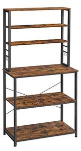 Raft de bucatarie, Vasagle, 40 x 80 x 167 cm, KKS019B01, Maro Rustic