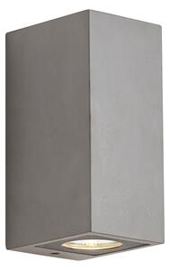 Lampă modernă de perete pentru exterior gri cu 2 lumini IP44 - Pompei