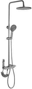Rea Savio set de duș perete cu duș de ploaie grafit REA-P8412