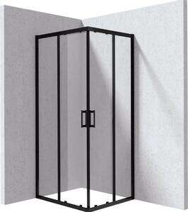 Deante Funkia Evo cabină de duș 90x80 cm dreptunghiular negru mat/sticlă transparentă KYC_N089P