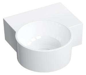 Omnires Ovo M+ lavoar 33x34 cm de colț clasică-de blat alb luciu OVO335UWPBP