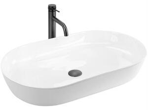 Rea Cleo lavoar 70x39 cm ovale de blat alb luciu REA-U6215