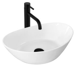 Rea Kate lavoar 45x27 cm ovale de blat alb luciu REA-U6802