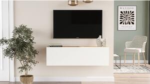 Comoda TV FR12-AW, alb/stejar, PAL, 100x29 cm