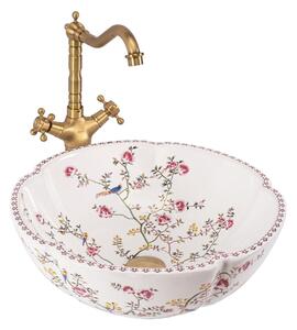 Rea Felicia lavoar 42.5x42.5 cm rotund de blat alb luciu REA-U7504