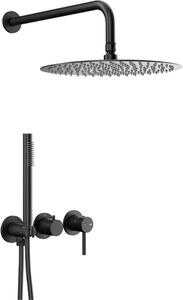 KFA Armatura Moza set cadă și duș ascuns cu duș de ploaie negru 5039-511-81