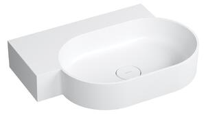 Omnires Ovo M+ lavoar 64x44 cm de colț clasică-de blat alb mat OVO645UWLBM