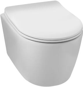 Balneo Luxa vas wc cu capac soft-close agăţat fără margine cu spălare turbionară alb lucios G0101010101-4