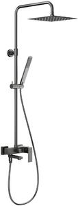 KFA Armatura Logon Gun Metal Grey set cadă și duș perete cu duș de ploaie grafit 5136-925-61