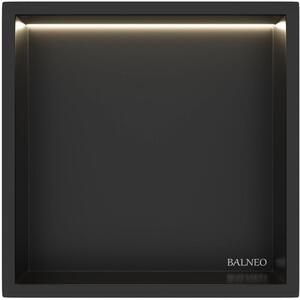 Balneo Wall Box raft de nișă 30 cm negru B0101020109-1