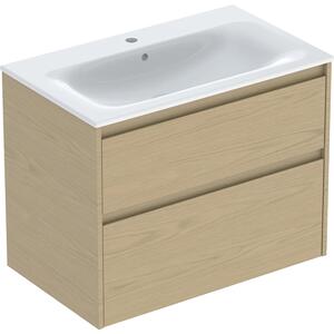 Geberit Selnova Square lavoar cu dulap 80 cm stejar 504.139.PS.1