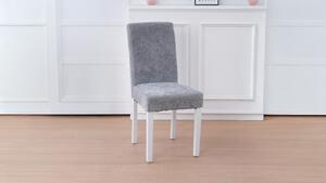 Scaun Living KJC5698 Gri cu Picioare Albe