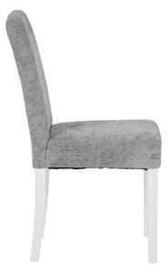Scaun Living KJC5698 Gri cu Picioare Albe