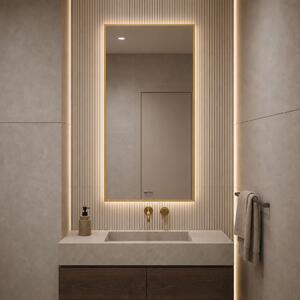 Baltica Design Aluma oglindă 60x80 cm dreptunghiular cu iluminare auriu 5904107934273