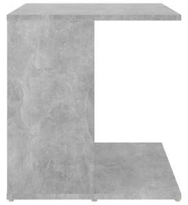 Masă laterală, gri beton, 45x45x48 cm, PAL