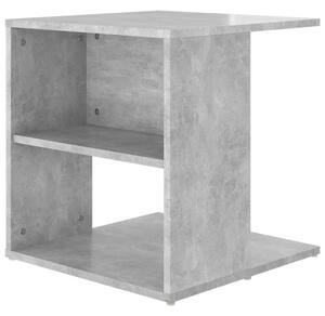 Masă laterală, gri beton, 45x45x48 cm, PAL