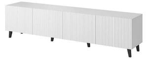 Comoda TV mare PAFOS, alb, PAL laminat, 200x40x52 cm