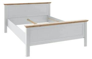 Cadru pat JASMIN 160x200, alb/stejar artisan, PAL