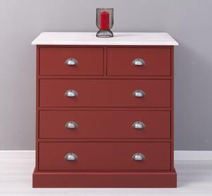Comoda cu 2 peste 3 sertare - Culoare Top_P080 - Culoare Corp_P029 - DUBLU COLOR cu finisaj Deep Brushed (Top plate)
