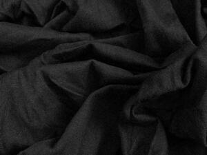 Lenjerie de pat din microfibra EMOJI gri + cearsaf jersey 90x200 cm negru